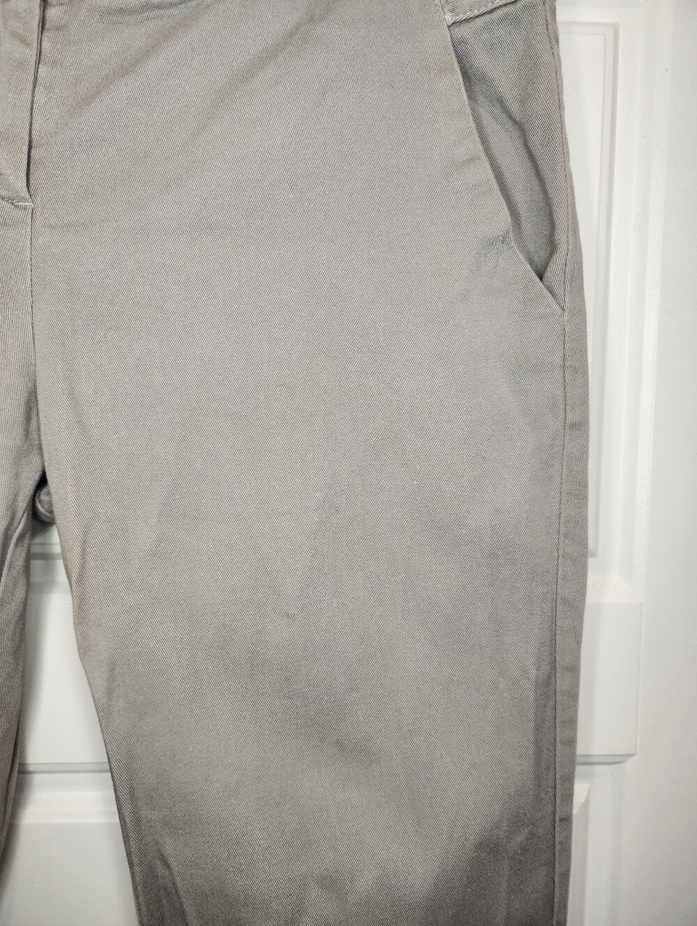Sz 4 Jacob Cotton Blend Light Beige Khaki Women's Ankle Pants - Picture 4 of 6